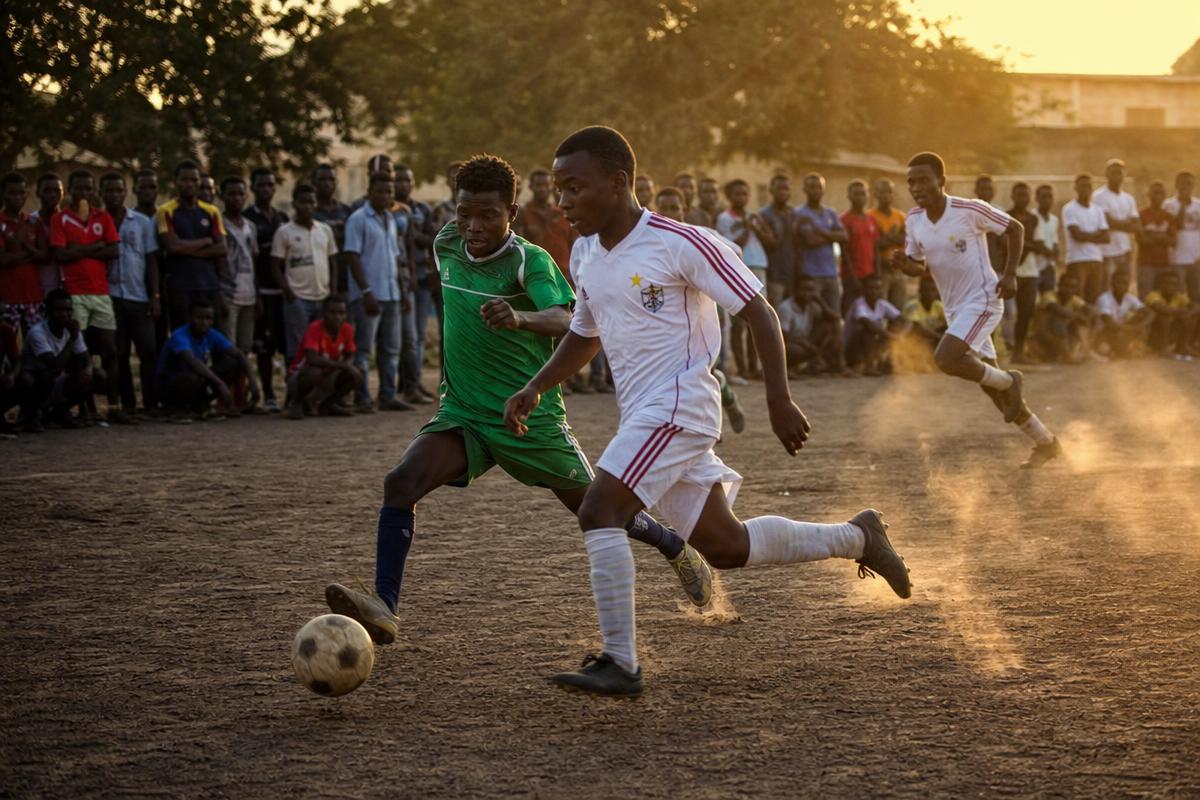 Jeunes footballeurs congolais, sport, loisirs et culture
